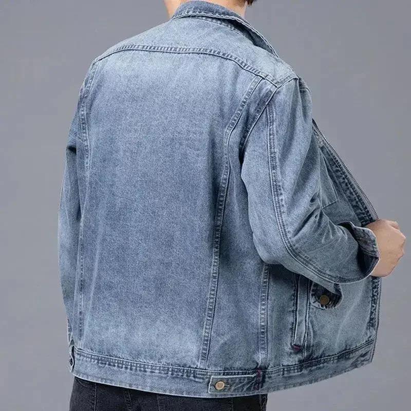 Veste de moto en jean pour homme avec poche