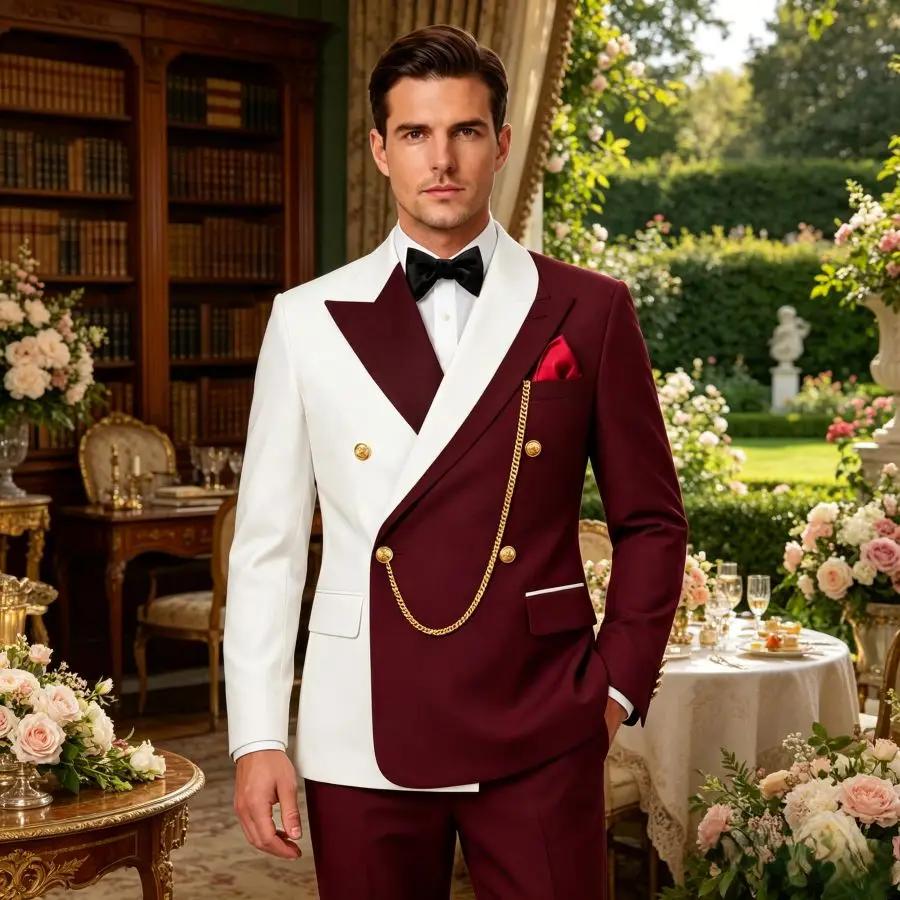 Costume de Mariage Croisé pour Homme