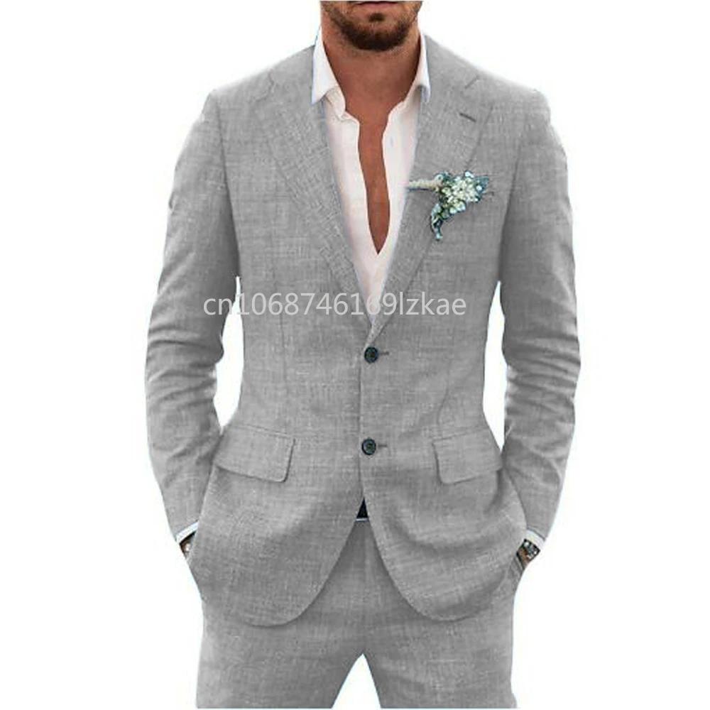Costume en tissu de lin pour hommes