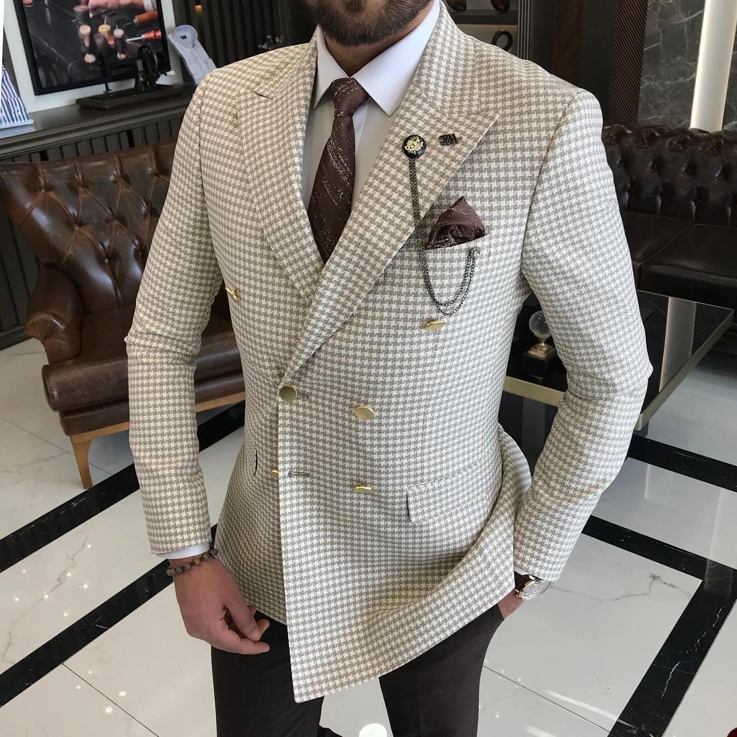 Costumes pied-de-poule pour hommes