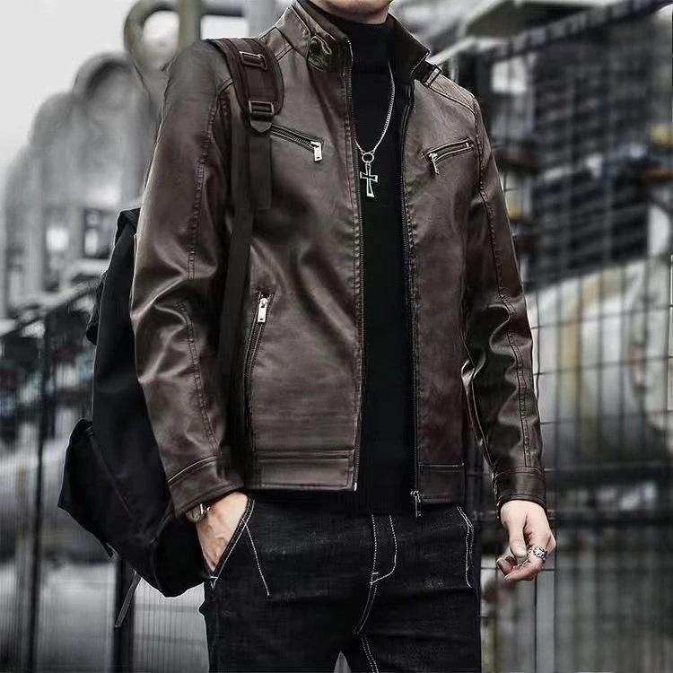 Nouvelle veste en cuir pour homme 2026