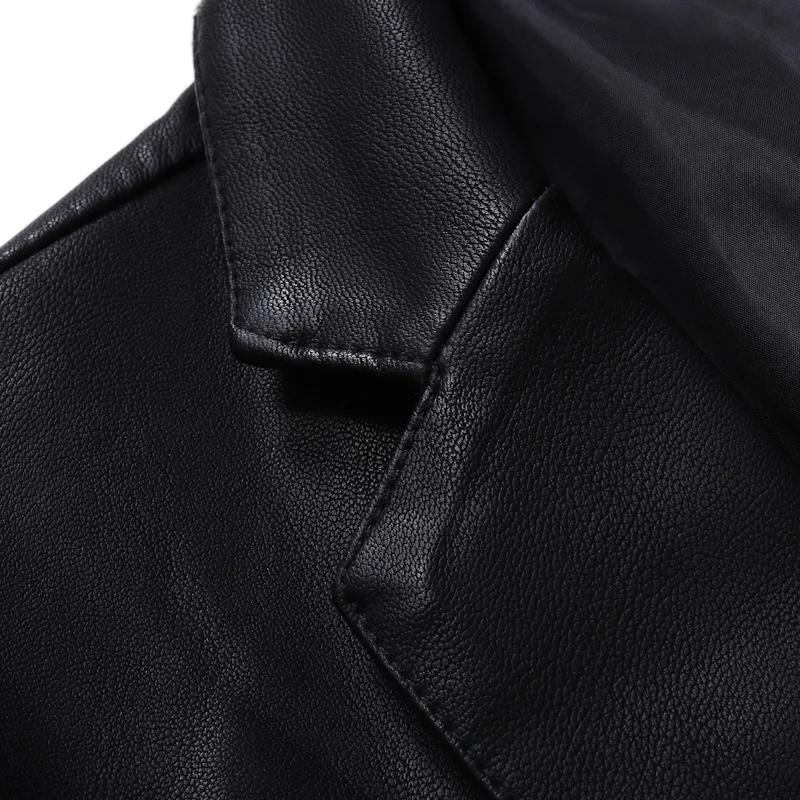 Veste en cuir élégante et décontractée pour homme
