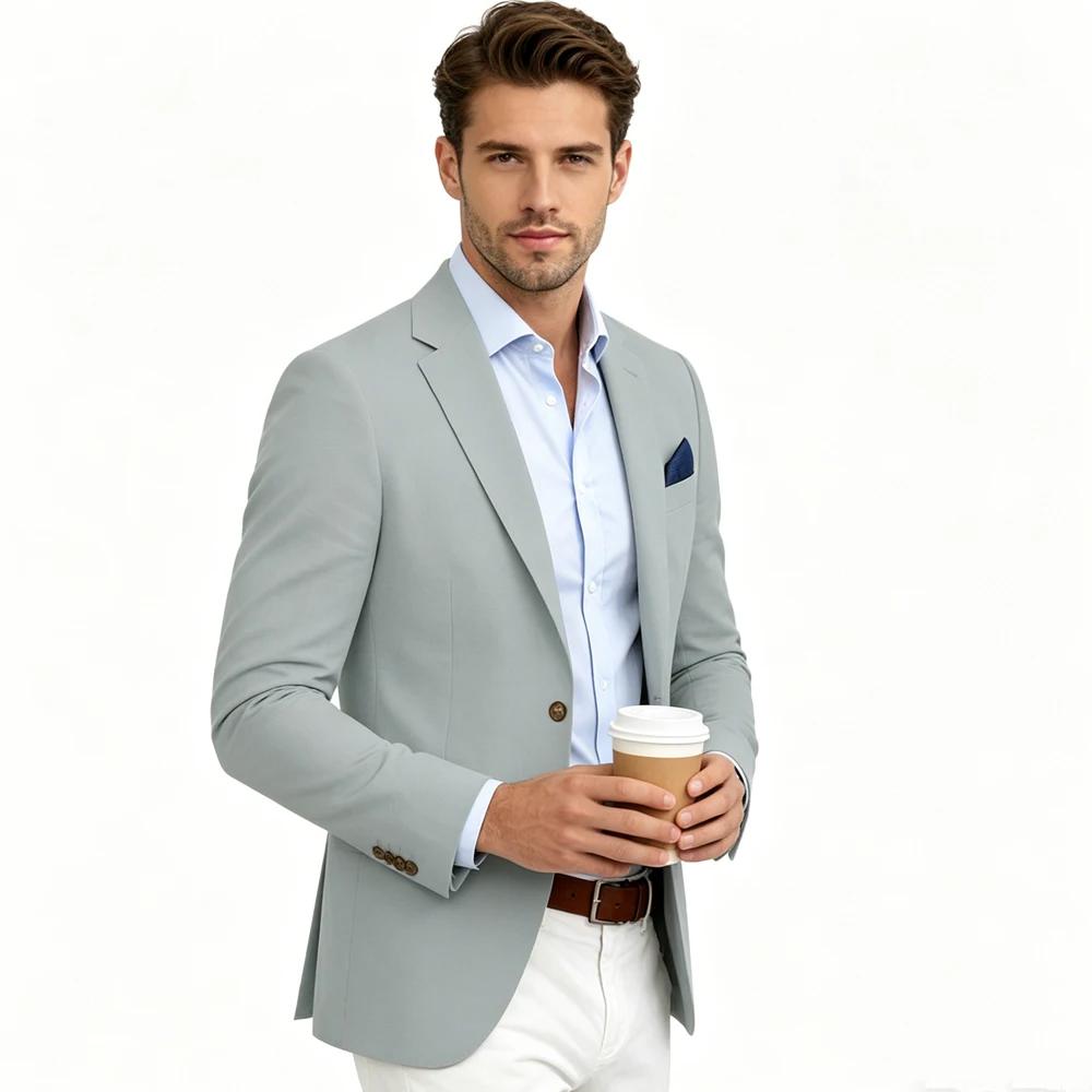 Blazer en mélange de lin pour homme