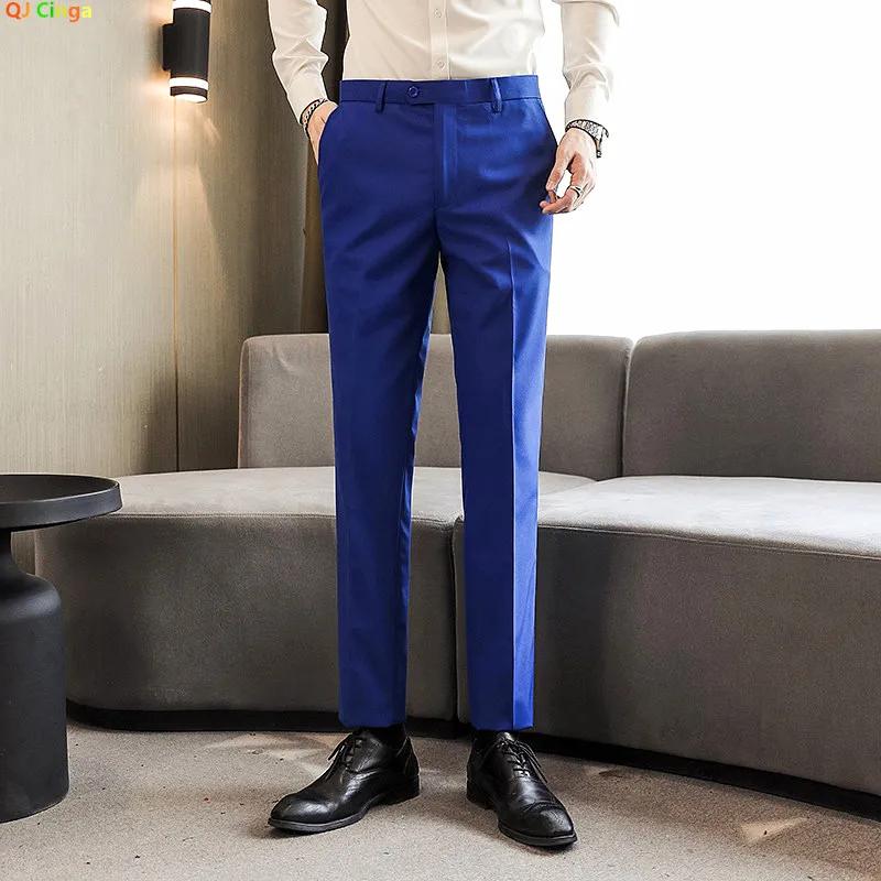 Pantalon de costume bleu royal pour homme