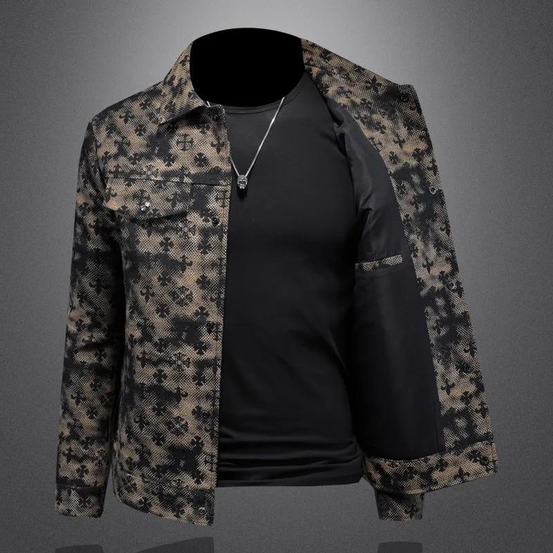 Veste Jacquard à col cranté pour hommes