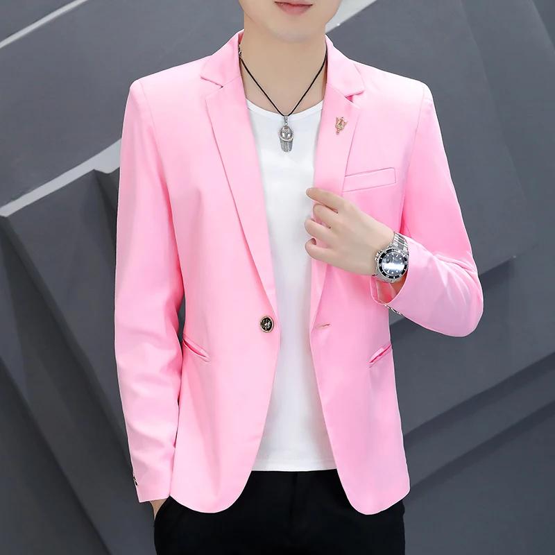 Costume rose coréen pour hommes