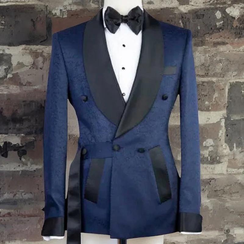 Costumes italiens floraux à double boutonnage pour hommes