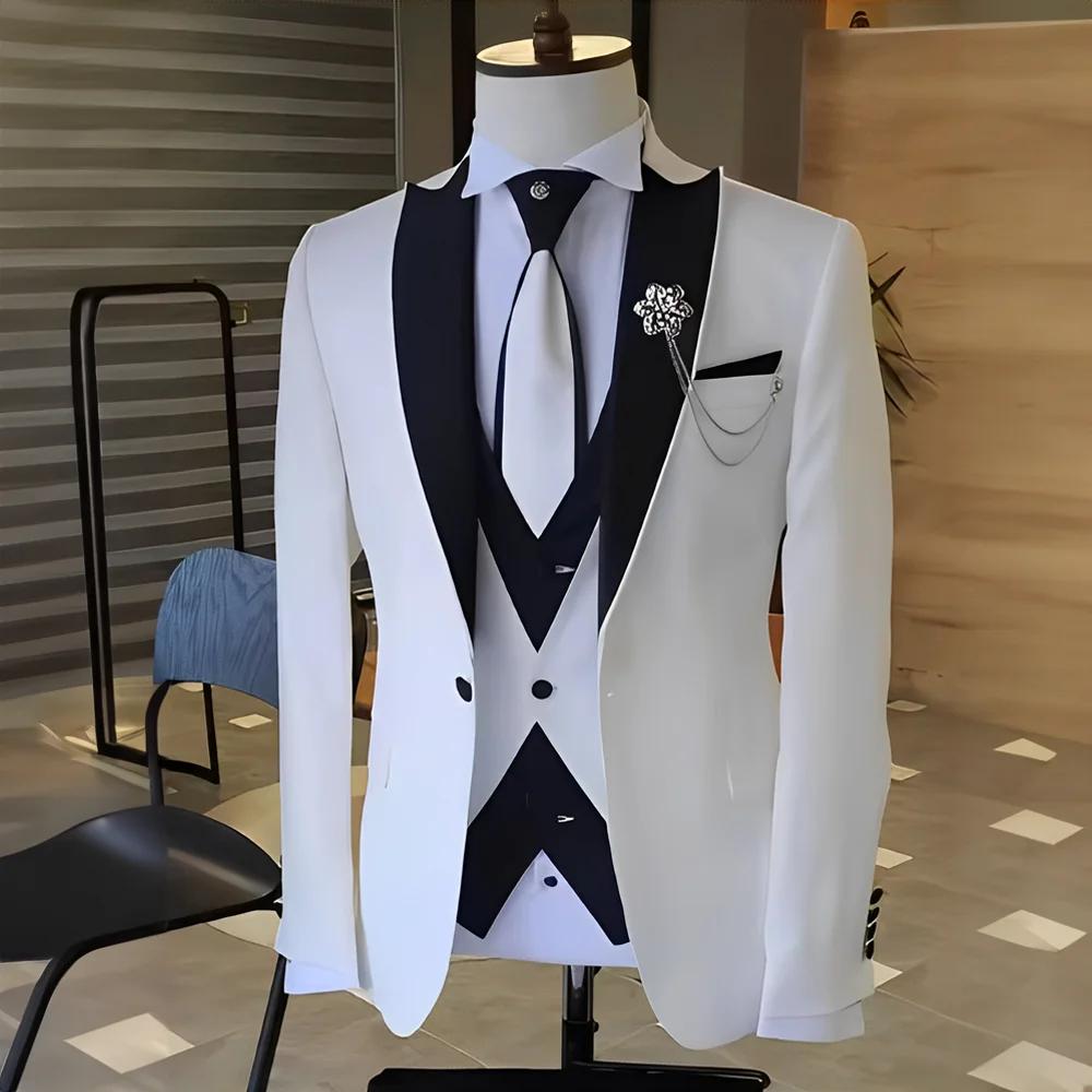 Costume Blanc et Noir pour Homme