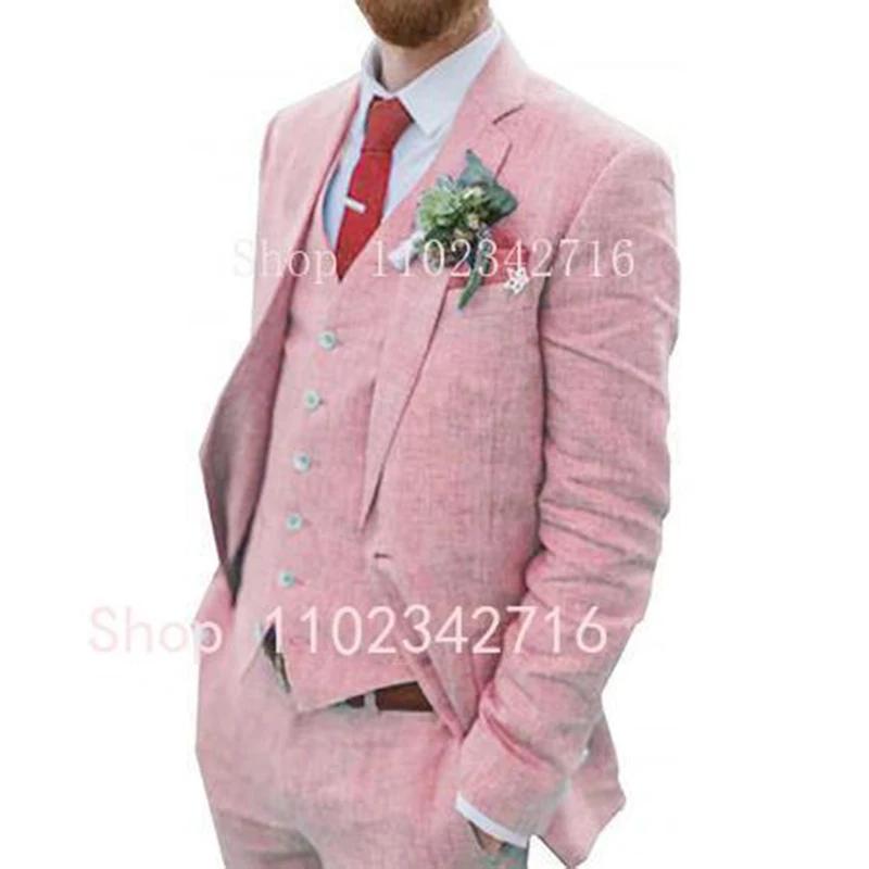 Costume zones me 3 pièces en lin pour hommes