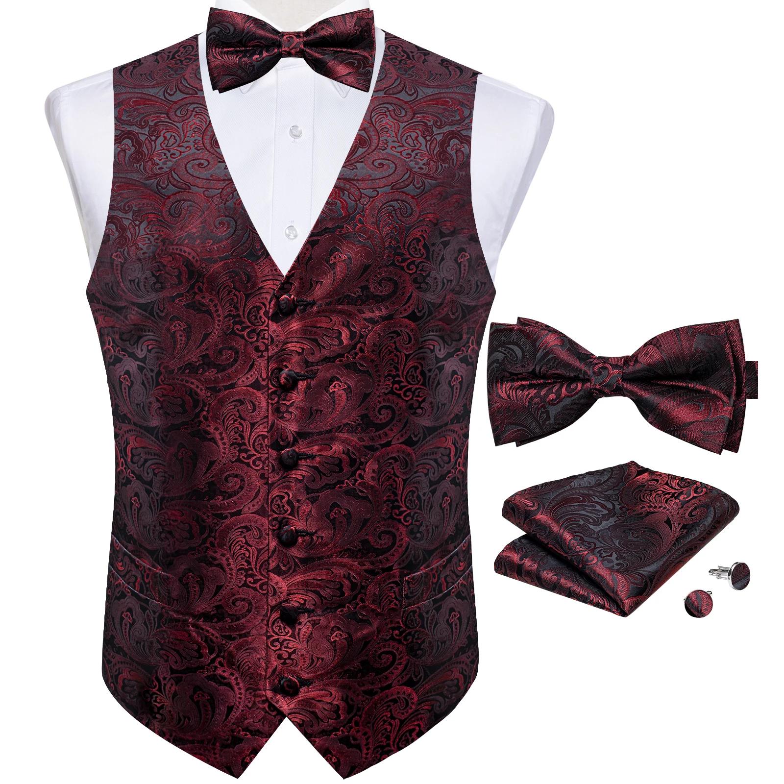 Gilet de costume en soie pour hommes