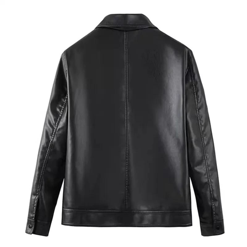 Veste en cuir de style coréen pour hommes
