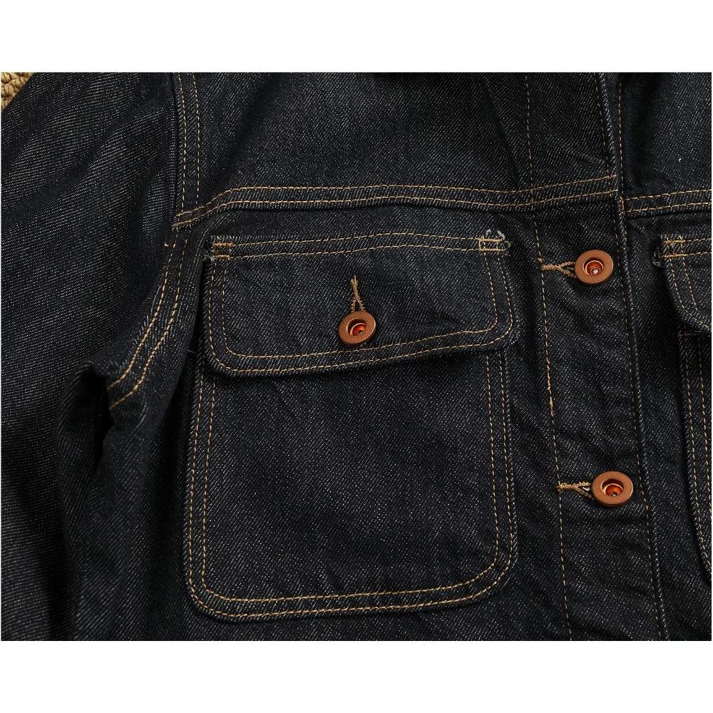 Veste en jean épaisse couleur originale pour homme