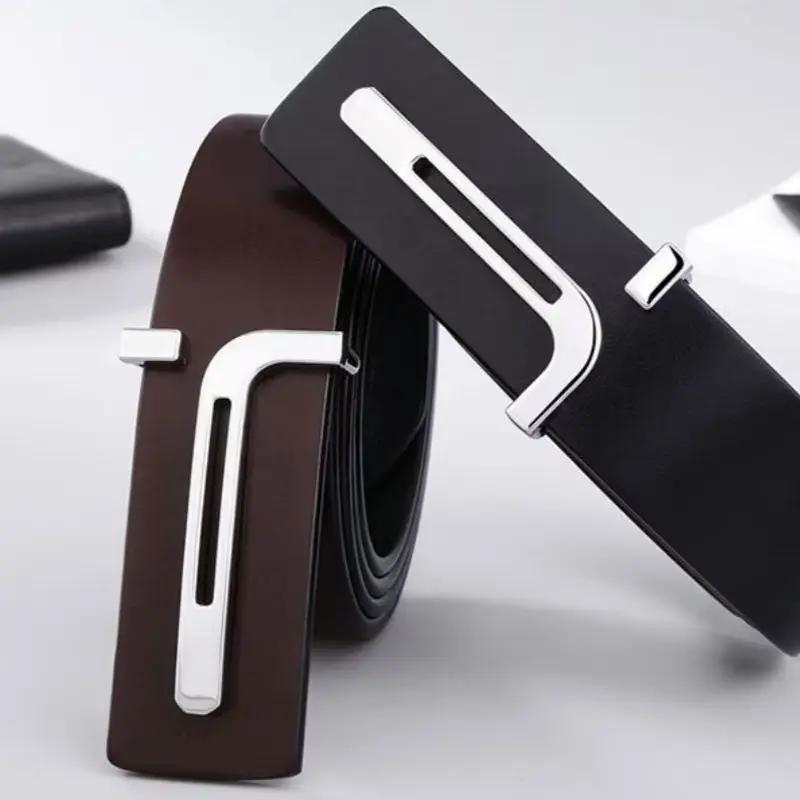 Ceinture en cuir véritable pour hommes