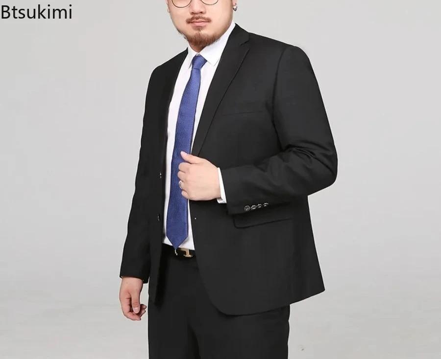 Ensemble deux pièces costume et pantalon de couleur unie pour homme