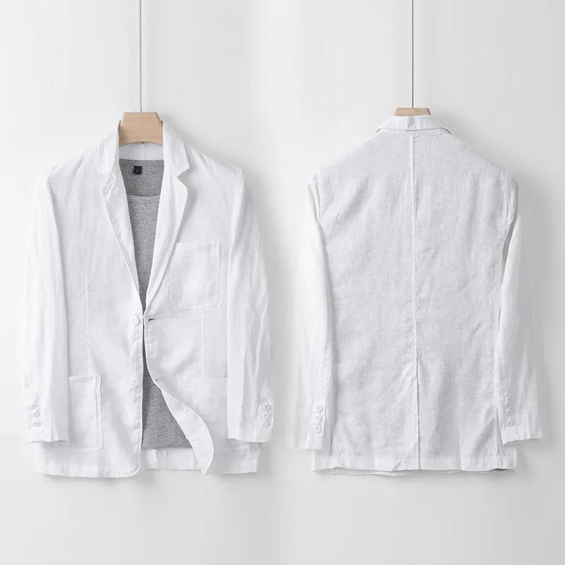Veste de costume 100% lin pour hommes