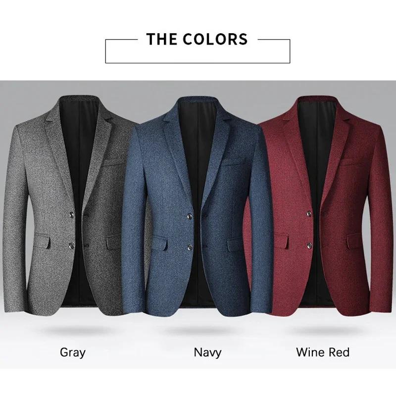 Blazer décontracté pour homme BROWON – Collection Printemps-Automne – Couleur unie