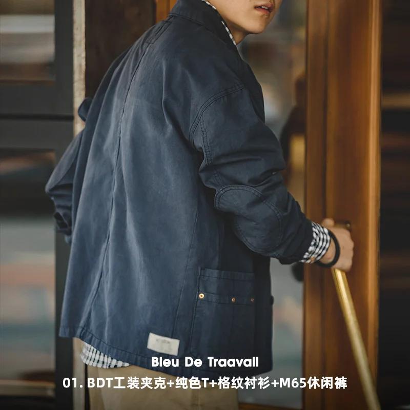 Maden Veste masculine bleu marine style