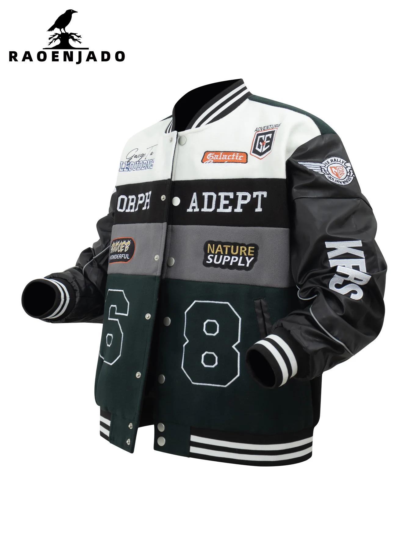 Blouson de moto vintage pour homme avec manches en similicuir