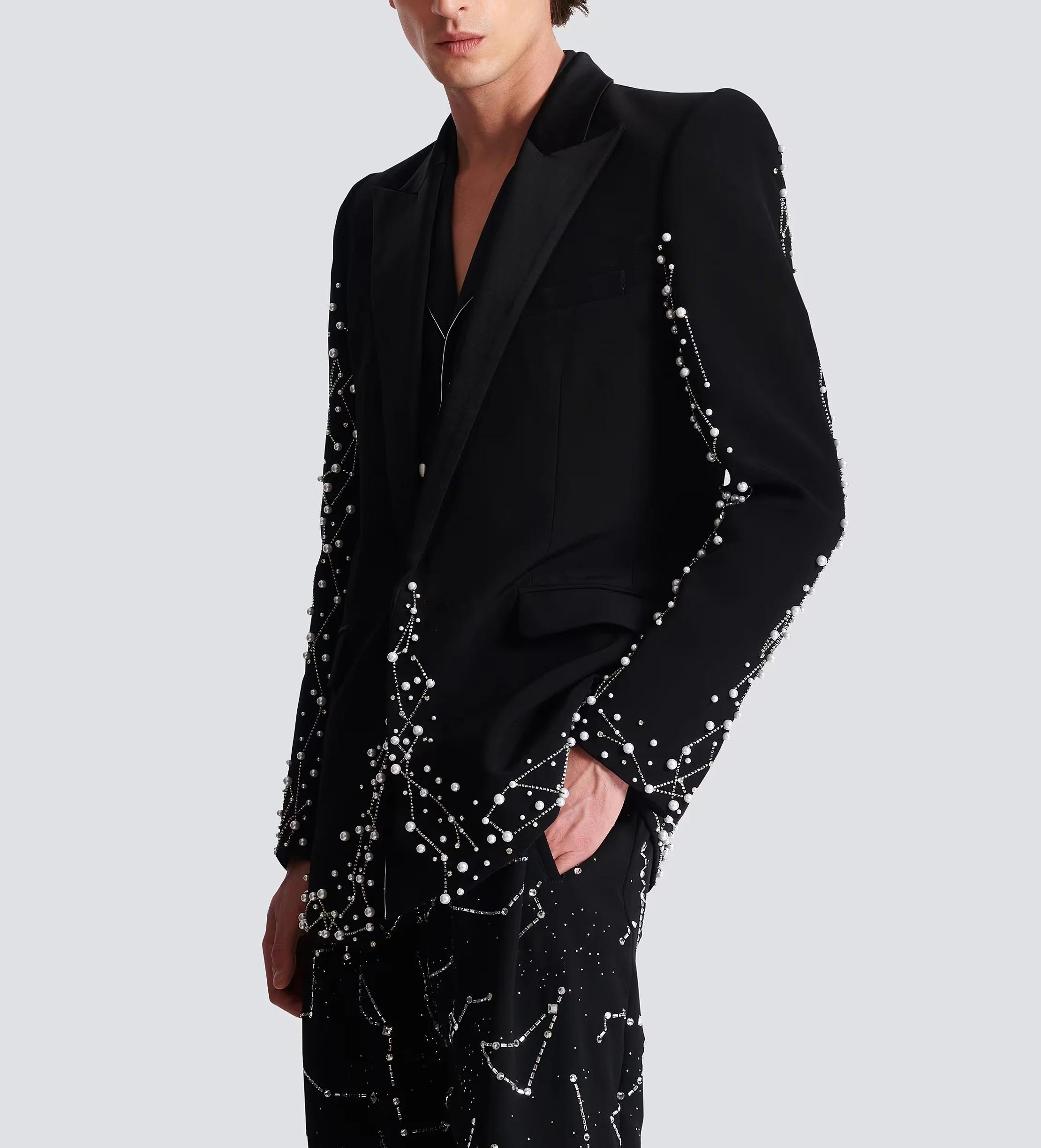 Costume de mariage moderne perlé pour hommes