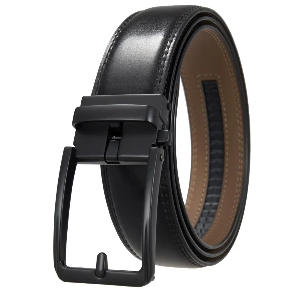 Top qualité hommes ceintures noires de luxe réglable en cuir véritable marron ceinture