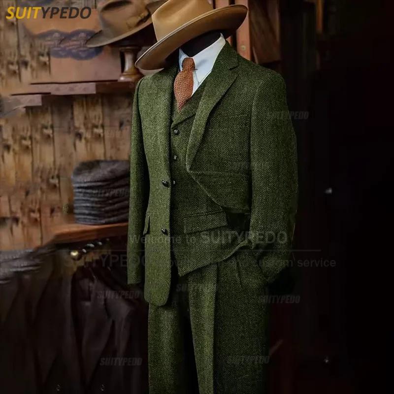 Costume intelligent décontracté à chevrons pour hommes