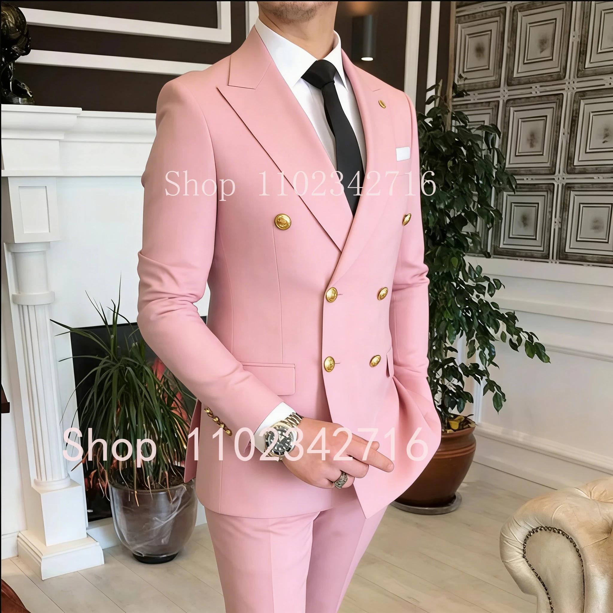 Costumes à double boutonnage pour hommes avec revers pointu