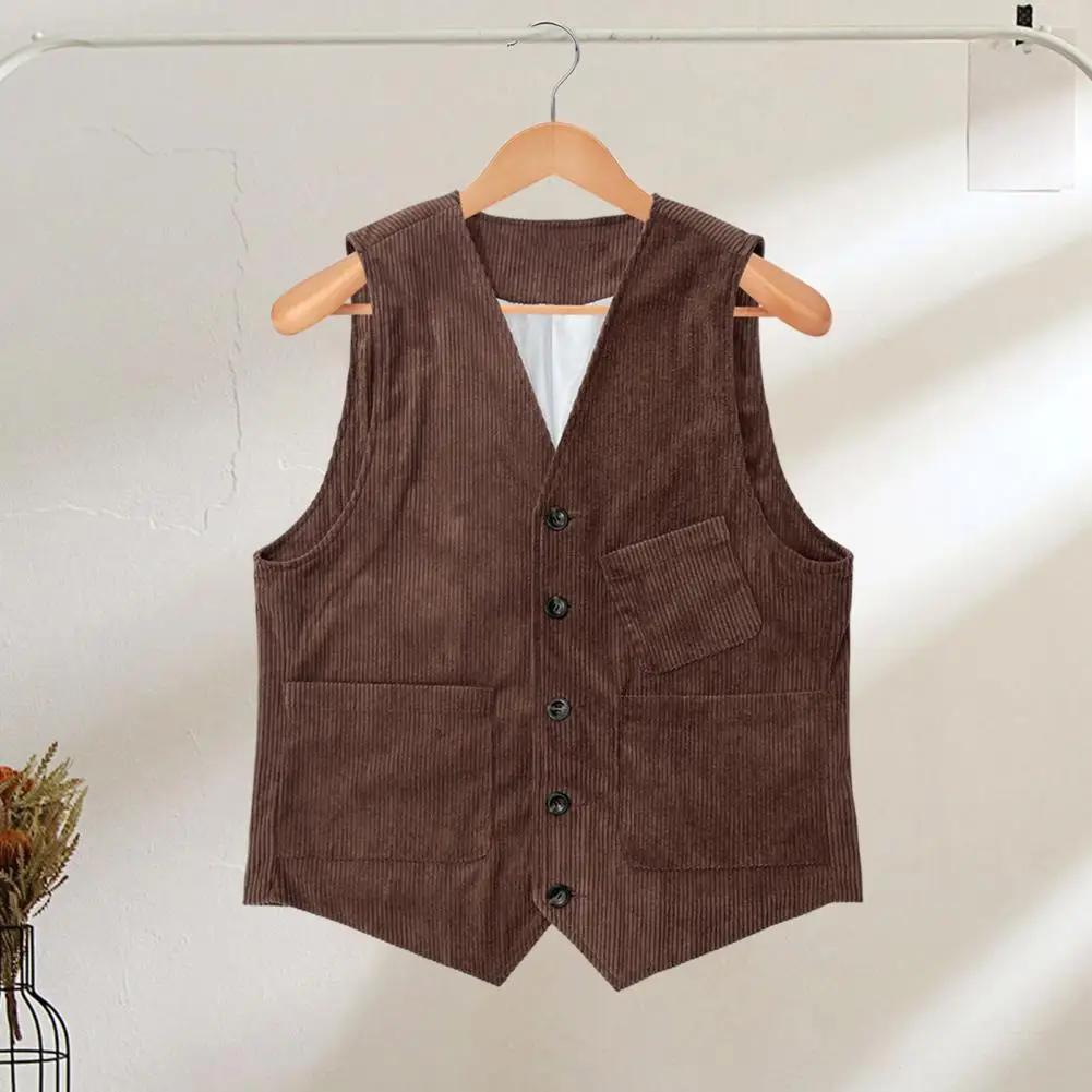 Gilet en velours côtelé pour homme