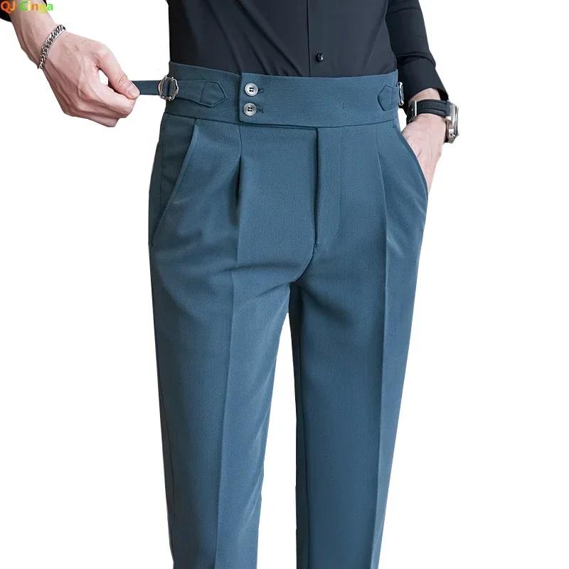 Pantalon de costume jaune pour hommes