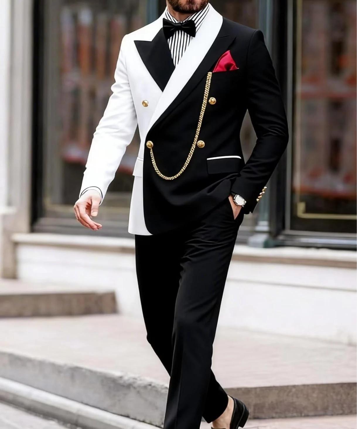 Costume de smoking 2 pièces pour homme