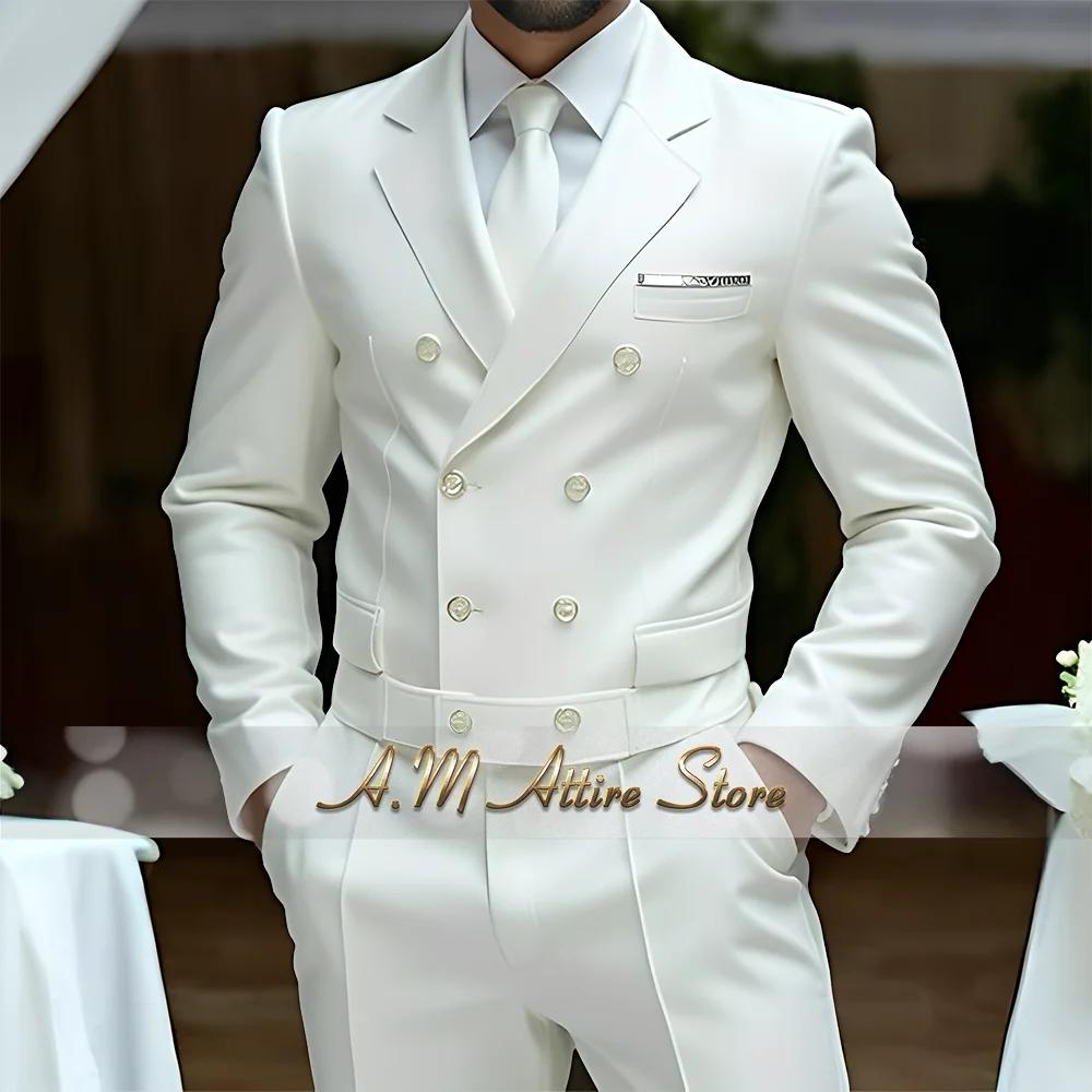 Costume de luxe blanc pour hommes