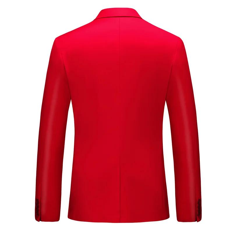 Veste de costume rouge vif pour homme