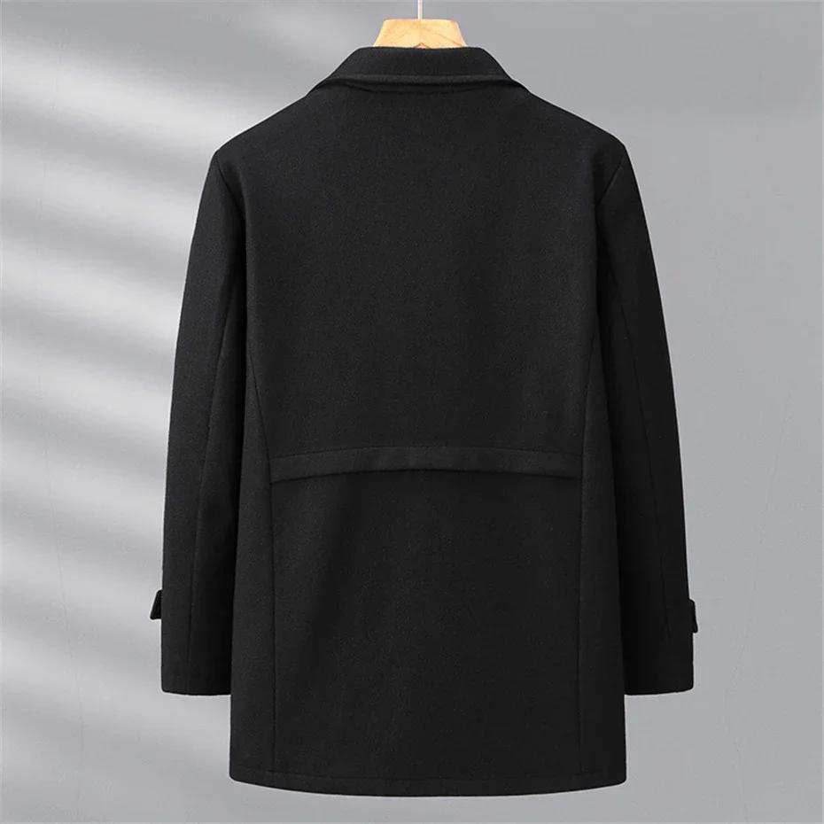 Veste en laine hommes grande taille 12XL couleur unie vestes manteaux