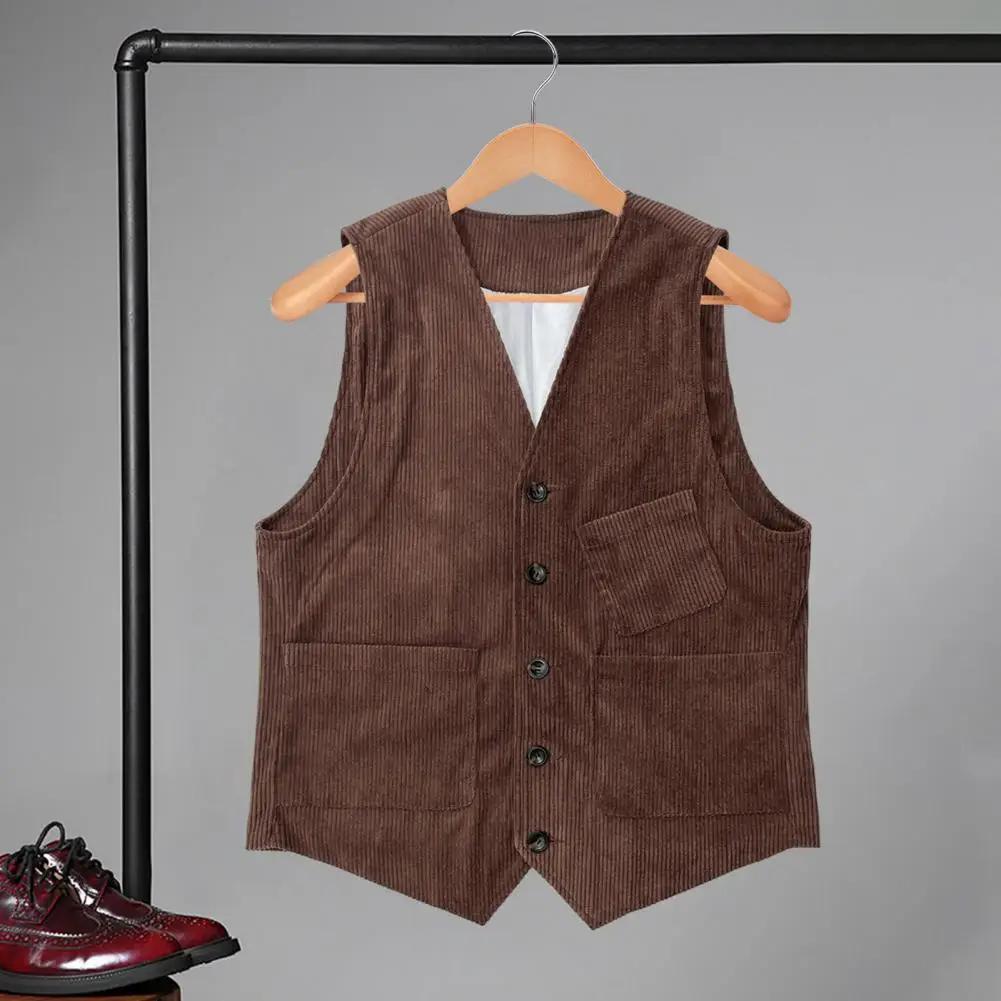 Gilet en velours côtelé pour homme