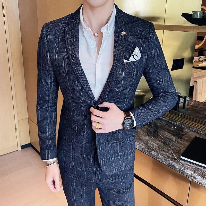 Costume en chanvre (Blazer + Pantalon) pour homme
