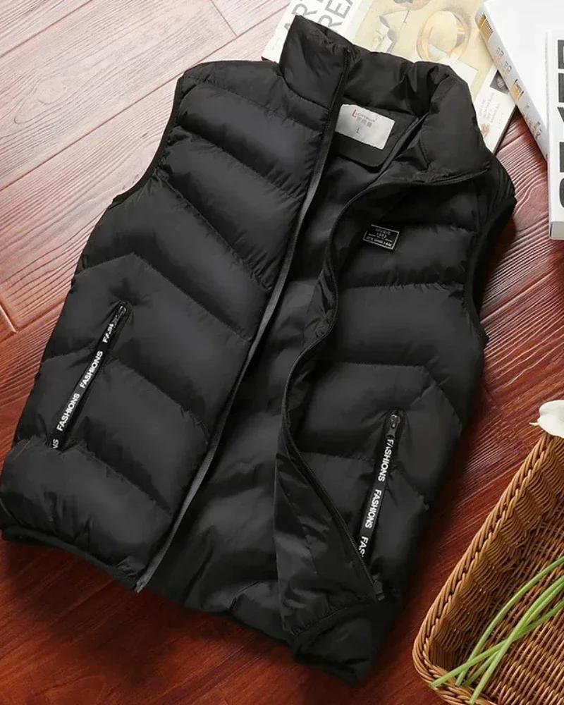 Gilet en duvet monochrome pour hommes