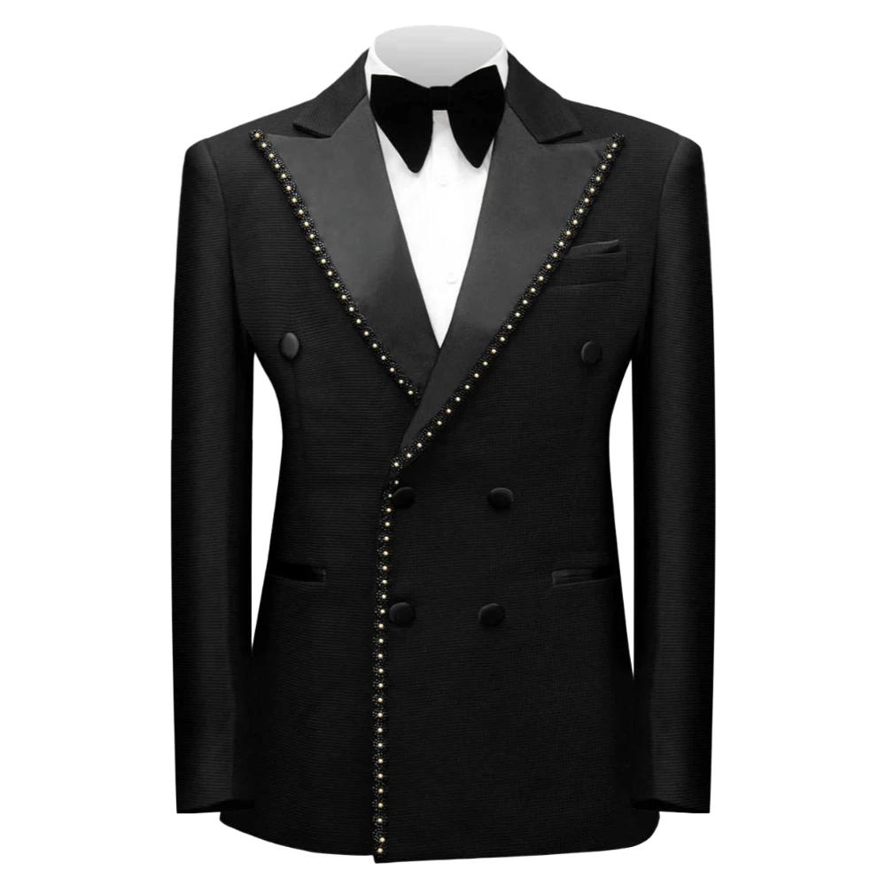 Costume de cérémonie croisé perlé pour homme