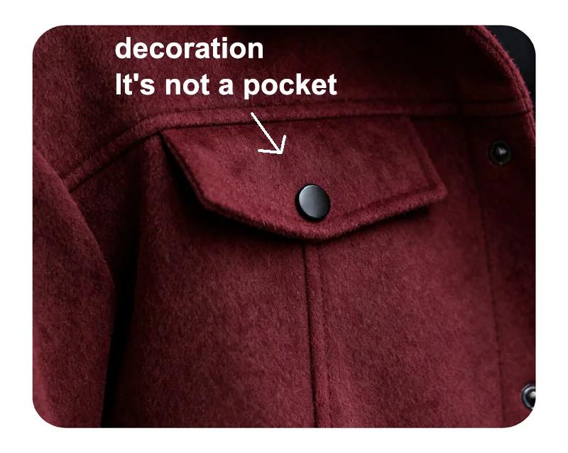 Veste courte en laine à col pour homme