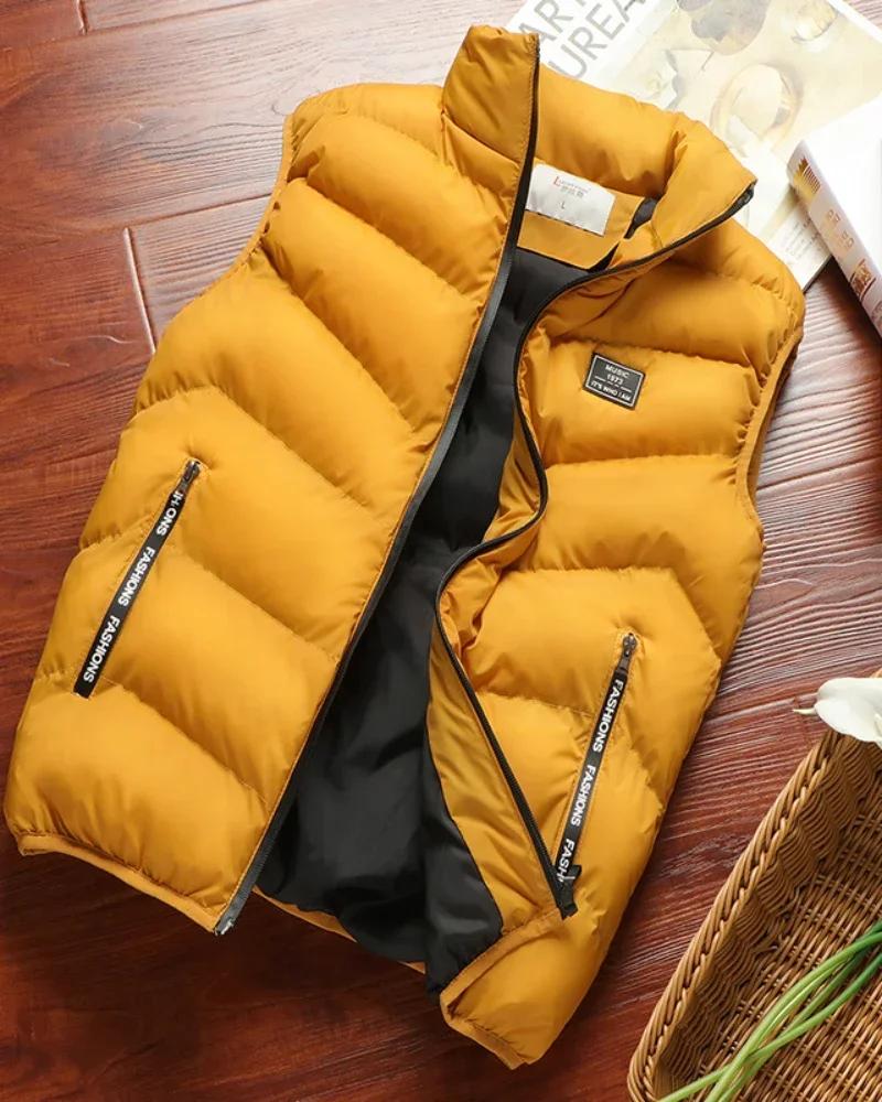 Gilet en duvet monochrome pour hommes