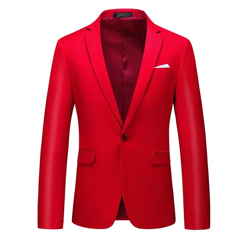 Veste de costume rouge vif pour homme