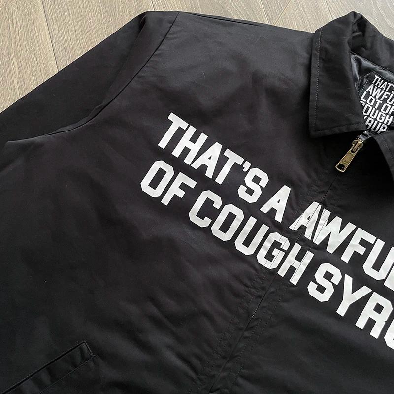Veste bomber décontractée à imprimé lettres