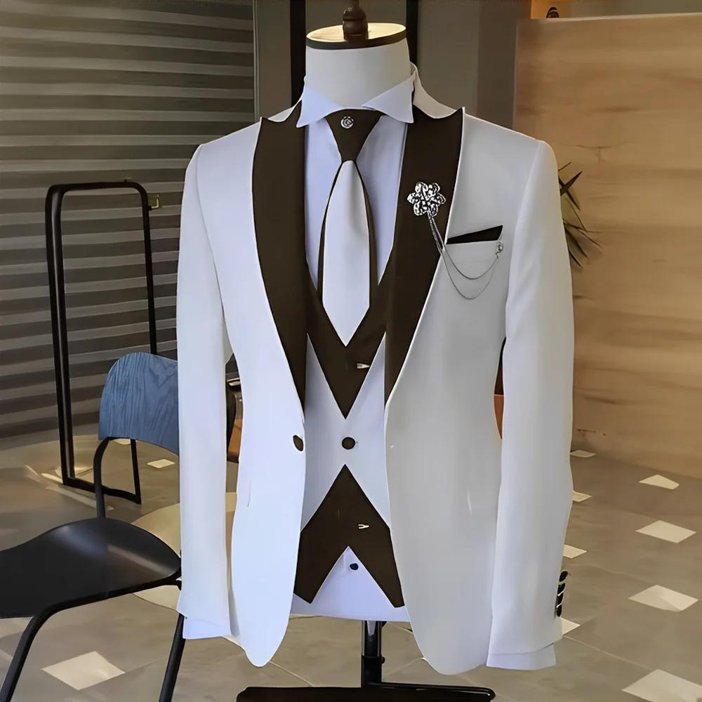 Costume Blanc et Noir pour Homme