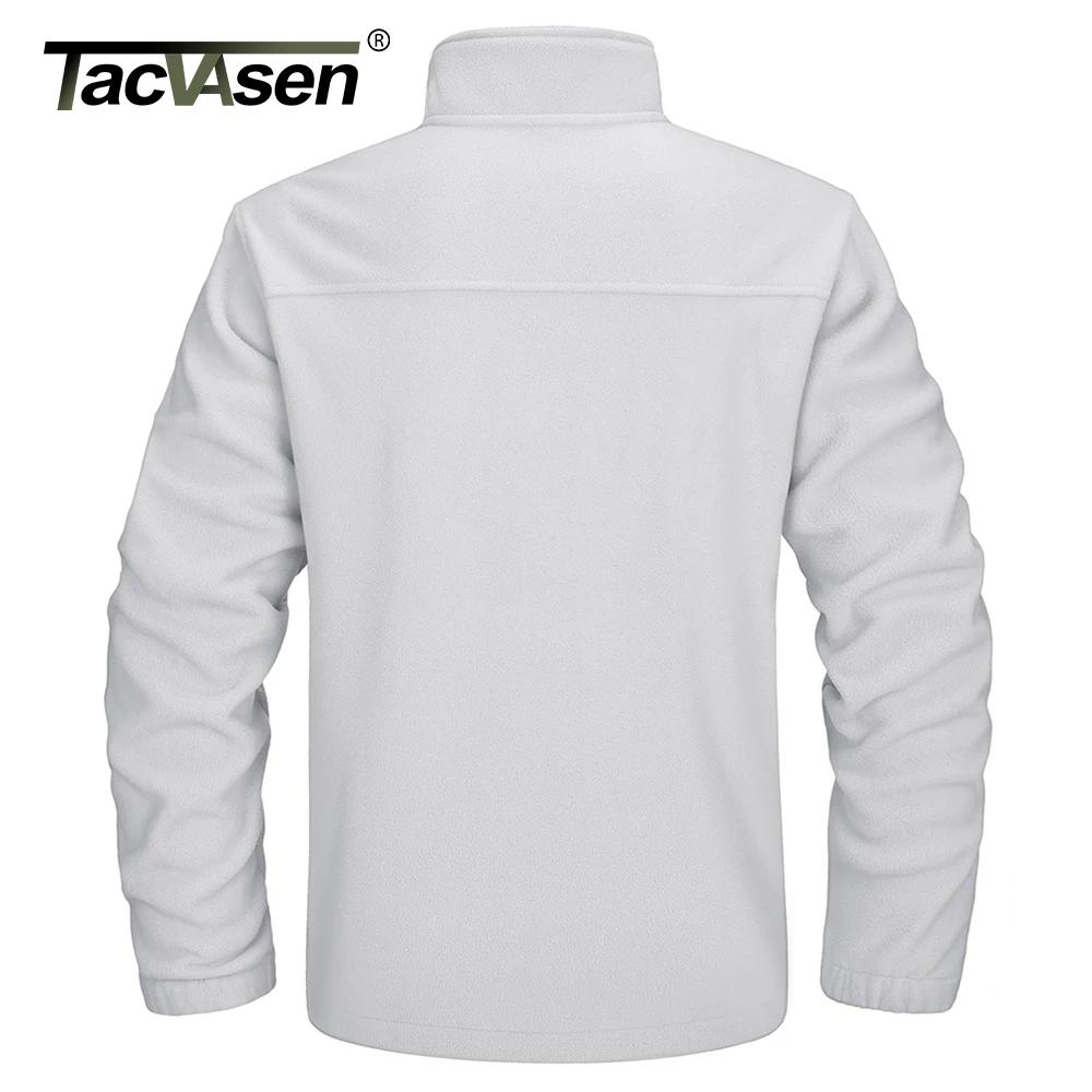 TACVASEN hommes chaleur polaire veste col montant pleine fermeture éclair coupe-vent manteau randonnée travail en plein