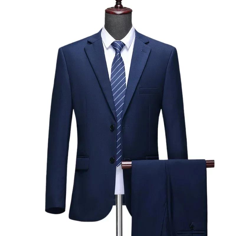 S-8XL trempée (Blazer + fj) Chemise décontractée de gentleman pour le travail