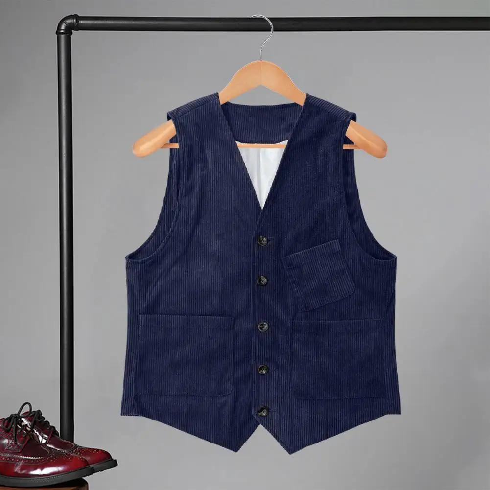 Gilet en velours côtelé pour homme