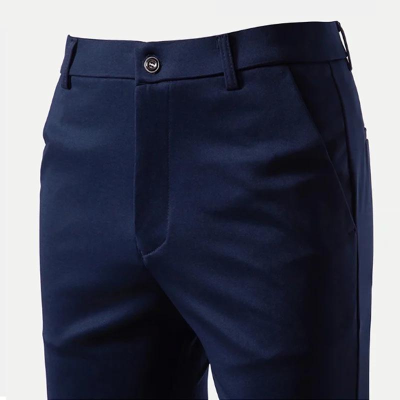 29-42 hommes été mince mode affaires costume décontracté pantalon pantalons longs