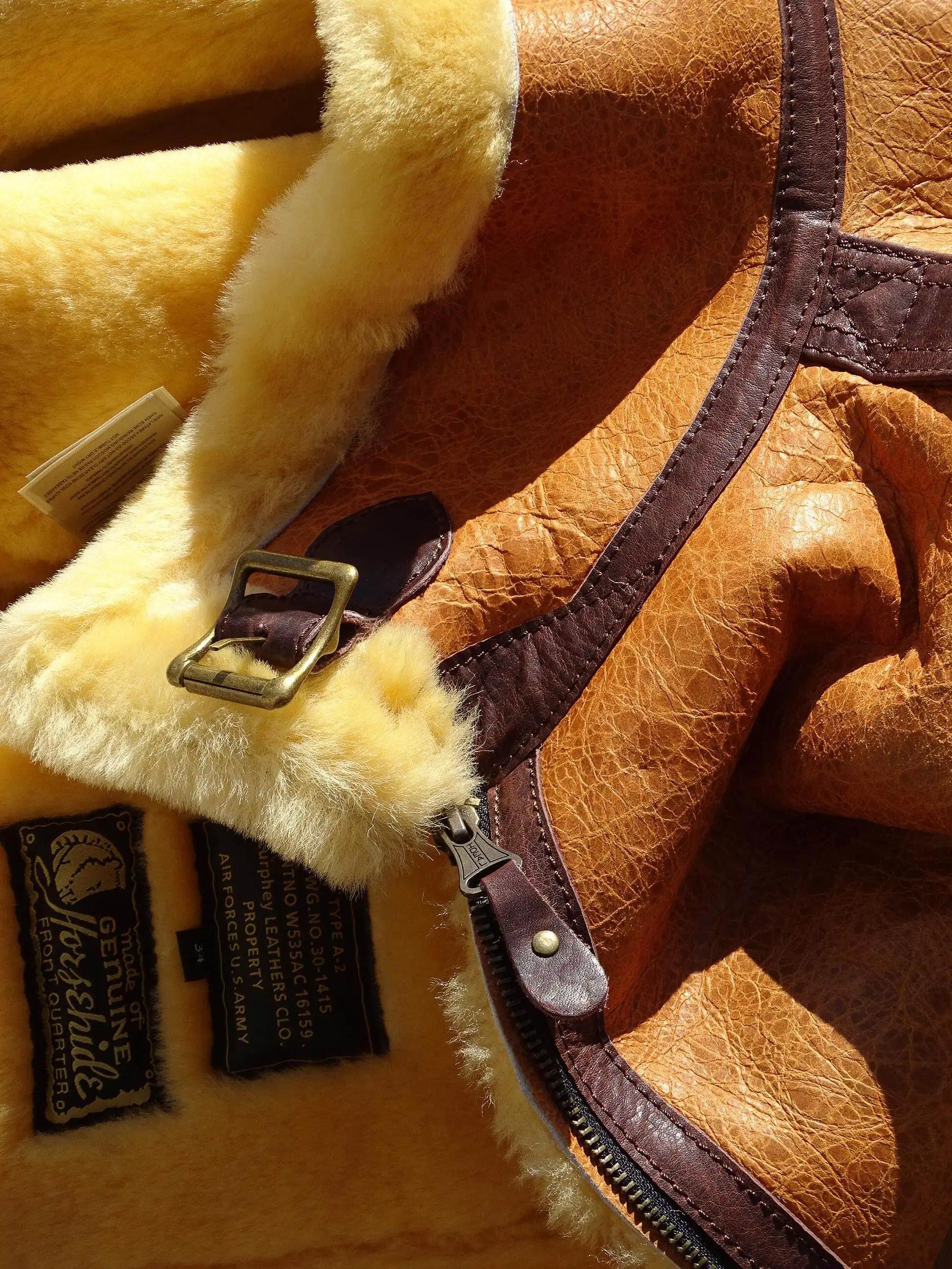 Veste en peau de mouton véritable pour homme