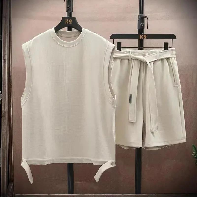 Costume sans manches gaufré pour hommes