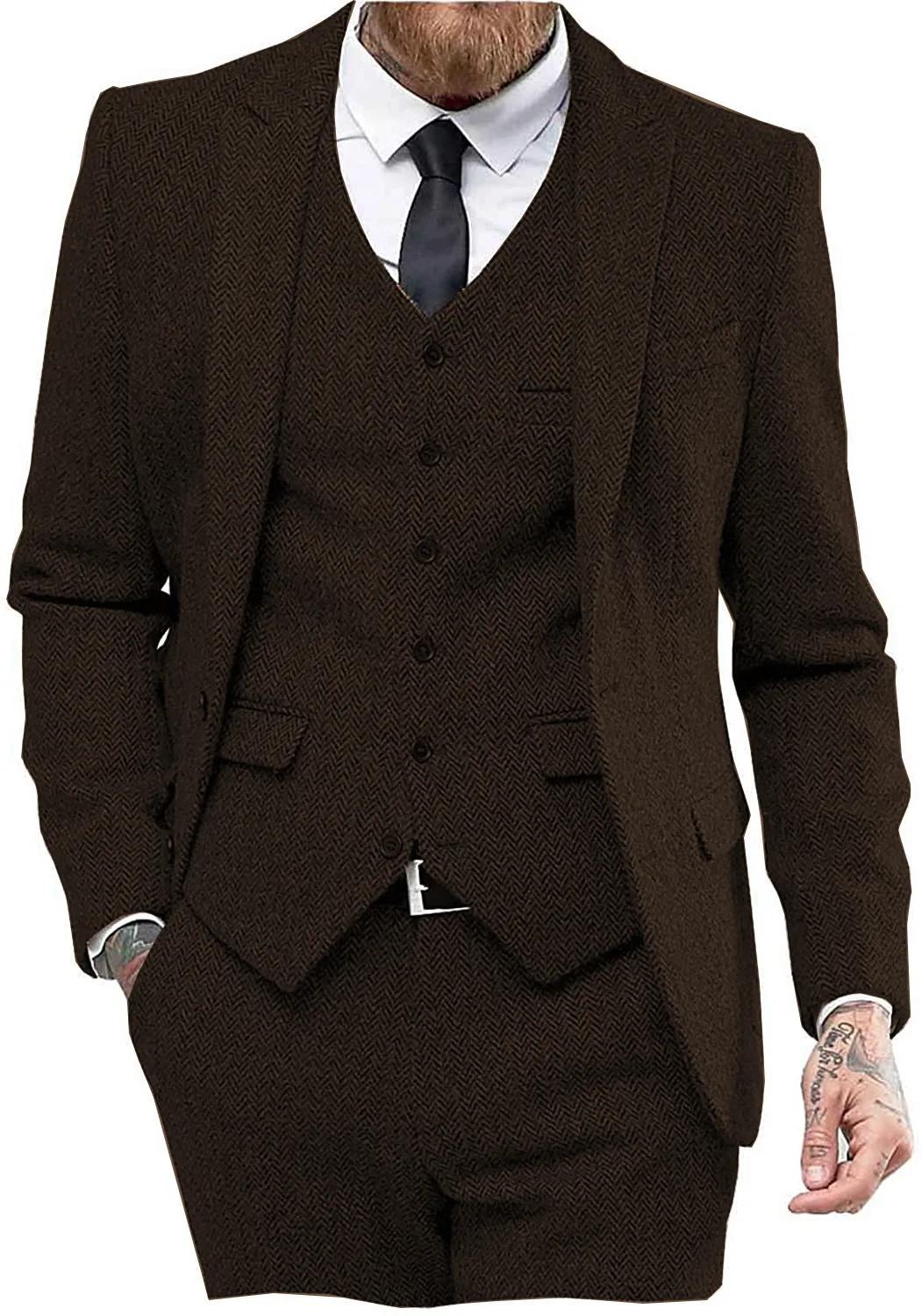 Costume rétro à chevrons pour homme