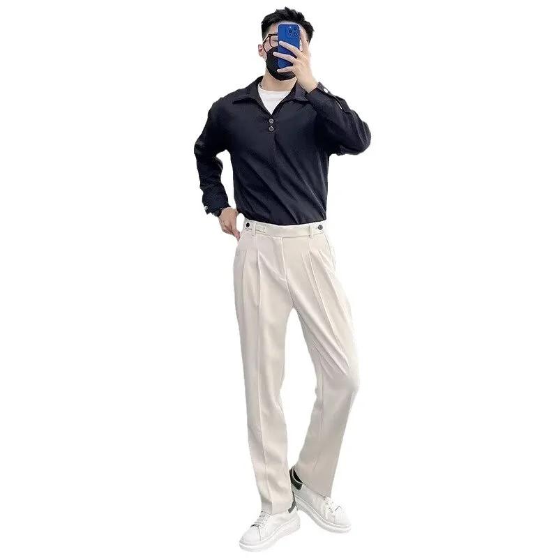 Ltalian Style Gentleman costume pantalon pour hommes affaires décontracté coupe ajustée Napoli