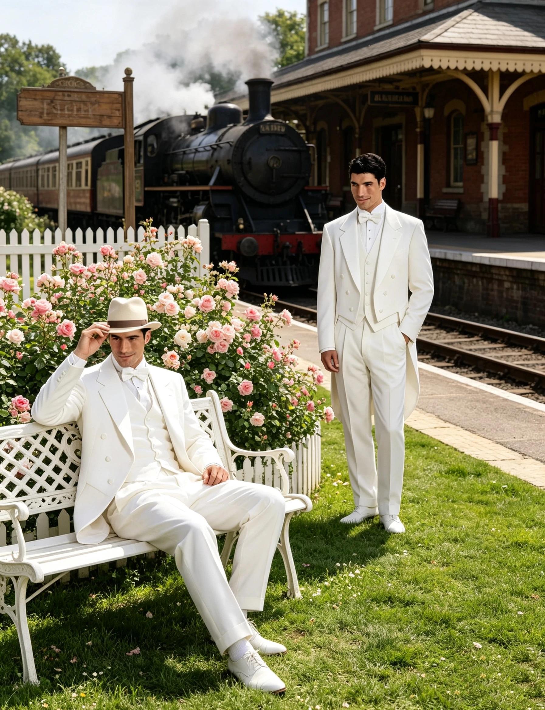 Costume de mariage blanc formel pour homme